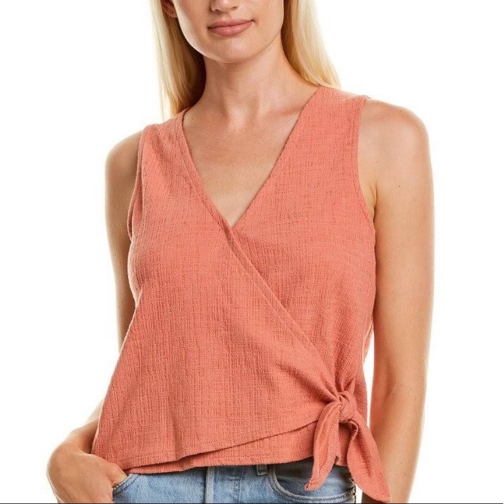Madewell Texture & Thread Wrap-Tie Top